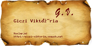 Giczi Viktória névjegykártya